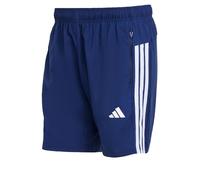 adidas Homme Workout Essentials Base 3 Stripes Woven Short Shorts, Dark Blue/White, XL 7 inch