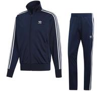 Adidas Hommes Survêtement Firebird Noir Haut et Bas Set Veste Fermeture Éclair