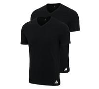 Adidas Hommes T-Shirts, Pack De 2 - T-Shirt Col En V Active Flex Coton, Uni...