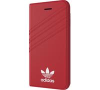 adidas Housse livre en daim simple 3 bandes iPhone 6 6s 7 8 SE 2020 SE 2022 - Rouge