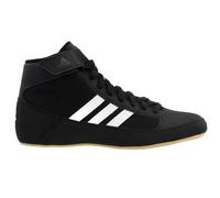 adidas HVC 2 Youth Laced Wrestling Shoes - Black/White/Grey - 4