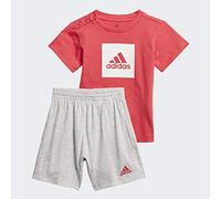adidas I LOGO SUM SET Survêtement Enfant Top:Core Pink/White Bottom:Light Grey Heather/Core Pink S17 FR : XXS (Taille Fabricant : 0-3M)