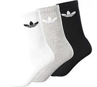 ADIDAS IJ5614 TRE CRW SCK 3PP Socks Unisex Adult white/medium grey heather/black Taille M