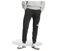 Adidas Pantalon de sport Essentials Big Logo – polaire, chevilles côtelées – Noir/Blanc Taille S Homme