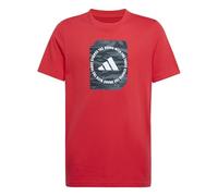 adidas Jungen Camo Box Junior Boys Tshirt, Pure Ruby, 15-16 Years