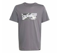 adidas Jungen Camo Linear Junior Boys Graphic Tee, Grey Five, 11-12 Years