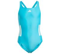 adidas - Kid's 3 Stripes Bold Swimsuit - Maillot de bain - 152 - lucid cyan / white