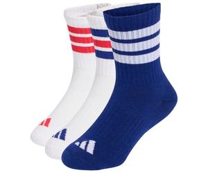adidas - Kid's 3-Stripes Concept Crew 3-Pack - Chaussettes multifonctions - EU 25-27 - white / mystery ink / pure ruby