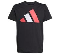 adidas - Kid's Bold Tee 160 - T-shirt - 128 - black / pure ruby / white