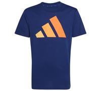 Adidas T-shirt enfant unisexe Essentials BIG Logo – Bleu foncé / Tangerine / Orange – 9-10 ans