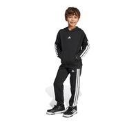 adidas kids boys little kids 3 stripes essentials fleece tracksuit black 6-7y