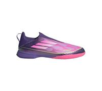 adidas Kids' Chaussure de Futsal sans Lacets F50 League Enfants, Purple/Cloud White/Lucid Lemon, 32