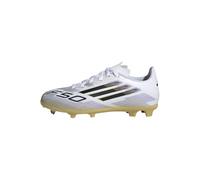 adidas Kids' Chaussure F50 League Terrain souple/Multi-surfaces Enfants, Cloud White/Core Black/Gold Metallic, 36 2/3