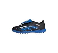 adidas Kids' Chaussure Predator League Languette Rabattable Terrain Turf, Core Black/Cloud White/Glow Blue, 35