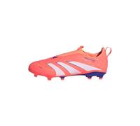 adidas Kids' Chaussure sans Lacets Predator League Terrain Souple/Multi-Surfaces Enfants, Signal Coral/Cloud White/Beam Orange, 38 2/3