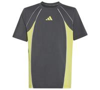 adidas - Kid's Color Block T-Shirt - T-shirt - 128 - grey five / pure lemon / lgh solid grey