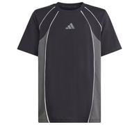 adidas - Kid's Color Block T-Shirt - T-shirt - 176 - black / grey six / white