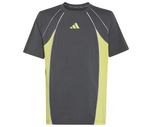 adidas - Kid's Color Block T-Shirt - T-shirt - 176 - grey five / pure lemon / lgh solid grey