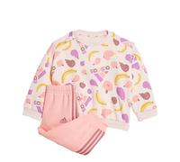 adidas Kids' Ensemble sportswear imprimé intégral Essentials Enfants, Sandy Pink, 18-24M