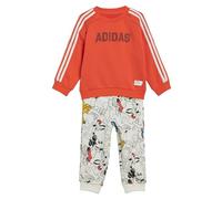 adidas Kids' Ensemble sweat-shirt ras-du-cou et pantalon sportswear Mickey Mouse x Disney, Bright Red/Off White/Black, 0-3M