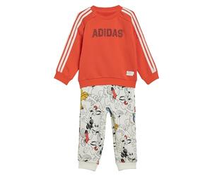 adidas Kids' Ensemble sweat-shirt ras-du-cou et pantalon sportswear Mickey Mouse x Disney, Bright Red/Off White/Black, 0-3M