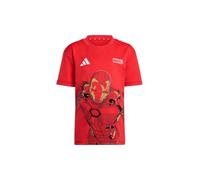 adidas Kids' ENSEMBLE T-SHIRT MARVEL IRON-MAN, Pure Ruby/White, 6-7A