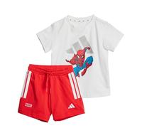 adidas Kids' ENSEMBLE T-SHIRT MARVEL SPIDER-MAN, White/Grey Two, 2-3A