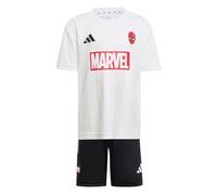 adidas Kids' Ensemble tee-shirt Marvel Spider-Man pour enfants, White/Black, 6-7A