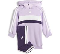adidas 0 SEASONAL ESSENTIALS TIBERIO 3 STRIPES FLEECE LEGGINGS SET, powder plum/aurora plum/white, 18-24 Months