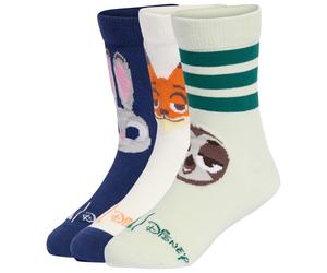 adidas - Kid's LK Disney Zoo 3-Pack - Chaussettes multifonctions - EU 22-24 - off white / linen green / dark blue