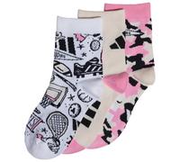 adidas - Kid's Logo Socks 3-Pack - Chaussettes multifonctions - EU 28-30 - KXL - wonder quartz / white / bliss pink