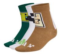 adidas - Kid's Minecraft 3-Pack - Chaussettes multifonctions - EU 22-24 - carbon / brown desert / collegiate green