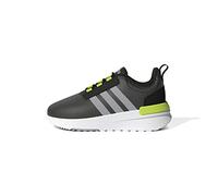 adidas Kids Racer TR21 Running Shoe, Black/Halo Silver/Solar Yellow, 4 US Unisex Toddler