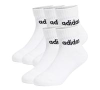 Adidas Chaussettes cheville Linear – 5 paires – Mixte – Blanc – Taille 31/33 (6-7 ans)