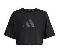 adidas - Kid's Sport Icon Crop Tee - T-shirt technique - 152 - black / black