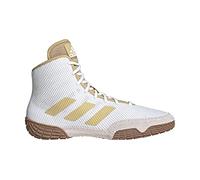 adidas Kids' Tech Fall 2.0 Wrestling Shoes (White/Vegas Gold, 3.5)