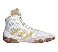 adidas Kids' Tech Fall 2.0 Wrestling Shoes (White/Vegas Gold, 6)