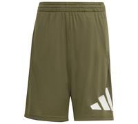 adidas - Kid's Train-Essential Big Logo Shorts - Short - 116 - olive strata / white