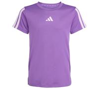 adidas - Kid's Training Essential 3 Stripes Tee - T-shirt - 140 - active purple / ice lavender
