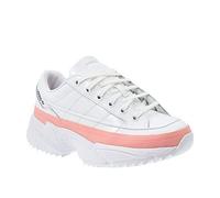adidas Kiellor Baskets pour femme, blanc et rose | Silhouette impressionnante, cuir synthétique, doublure respirante, soutien de la voûte plantaire, coupe basse