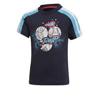 adidas LB DY SM Tee T-Shirt Garçon, Legend Ink/Bright Cyan/White, FR : S (Taille Fabricant : 7-8Y)