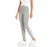 adidas Legging Taille Haute avec Logo Loungewear Essentials, Gris chiné/Blanc, L Femme