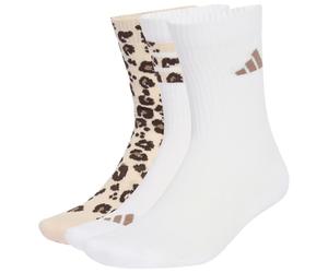 adidas - Leo Graphic Socks 3-Pack - Chaussettes multifonctions - EU 43-45 - L - crystal linen / khaki six / dark brown