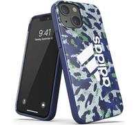 Adidas Leopard Collection Snap Case Hardcase Cover Cover pour Apple iPhone 13 Mini bleu
