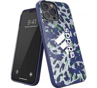 Adidas Leopard Collection Snap Case Hardcase Cover Cover pour Apple iPhone 13 Pro Max bleu