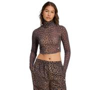 Adidas Leopard Long Sleeve Top Femme - T-Shirts, Multi - Taille 36 - Jersey de coton Multi 36