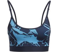 Adidas Light Support Flower Print Sports Bra Womens Bleu 2XS D-DD Female