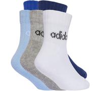 adidas Mixte enfant LINEAR KIDS ANKLE SOCKS 5pP, Dark Blue/Royal Blue/Glow Blue/Medium Grey Heather, 4-5 Years
