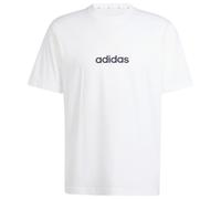 Adidas T-shirt Essentials Linear Single Jersey Homme Blanc/Noir Taille L