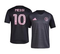 adidas Lionel Messi Inter Miami CF #10 Maillot de performance pour homme avec nom et numéro, noir, XXL